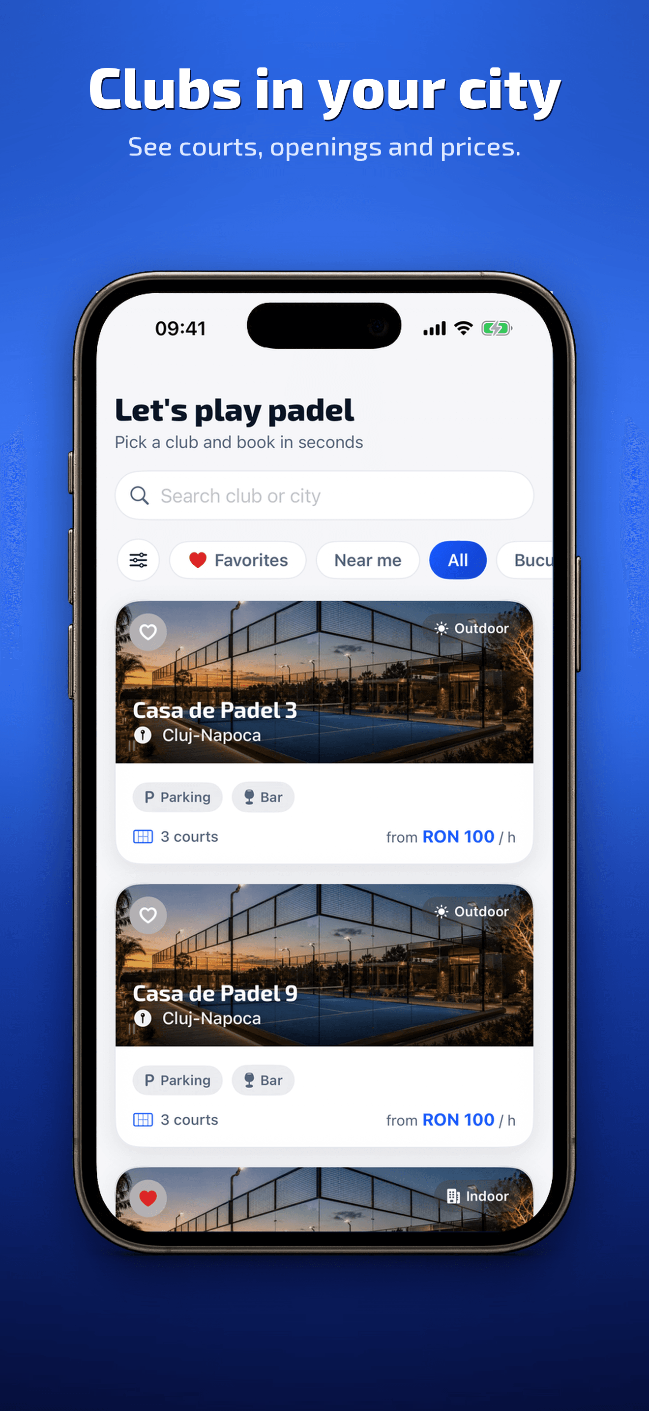 Find a court and book more quickly